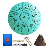 Sound Drum, Steel Drums Instruments for Adults, 6 inch 11 Notes C Major Musical Instruments for Adult Gift with Bag Music Book Drum Mallets Enjoy music life (Lake Blue)