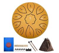 Sound Drum, Steel Drums Instruments for Adults, 6 inch 11 Notes C Major Musical Instruments for Adult Gift with Bag Music Book Drum Mallets Enjoy music life (Gold)