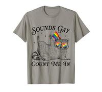 Sound Gay, cuenta conmigo en el Mes del Orgullo LGBTQ, mapache, bandera arcoíris Camiseta