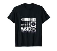 Sound Girl Dominando El Arte Del Sonido Ingeniero De Audio Camiseta