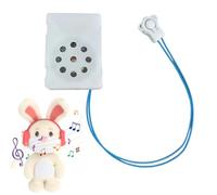 Sound Recorder, Recordable Voice Module, Battery Operated Recording Box, Easy Playback Button, for Plush Toys Birthday Halloween, 1.34x1.81x0.83 Inches, White, 1 Piece