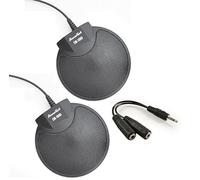 Sound Tech CM-1000 - Micrófono de mesa para conferencias con conector estéreo omnidireccional de 3,5 mm y divisor de audio
