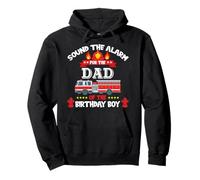 Sound The Alarm Dad Birthday Boy Fire Truck Lover Bomberos Sudadera con Capucha