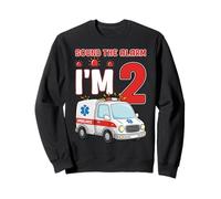 Sound The Alarm I'm 2 Years Old Birthday Kid Ambulancia Sudadera