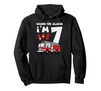 Sound The Alarm Im 7 Firetruck 7º cumpleaños cumpleaños niños niños Sudadera con Capucha