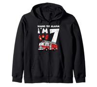 Sound The Alarm Im 7 Firetruck 7º cumpleaños cumpleaños niños niños Sudadera con Capucha