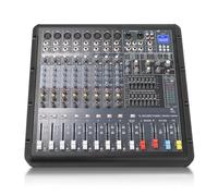 Sound Town Mezclador alimentado de 10 canales de 2 x 800 W con 2 bus, efectos DSP, MP3 USB, ecualizador dual de 7 bandas, alimentación fantasma (TRITON-102PW)