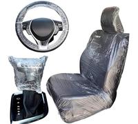 sound-way - 20 Unidades de Protectores para Coche Desechables de plástico Desechables, para Cubrir el Asiento, para el Volante, para el Garaje, el Taller, mecánico, etc