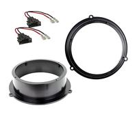 Sound Way Adaptadores de altavoces, soportes de 16,5 cm/165 mm para Audi A4/A5/S5/Q5, kit de instalación Plug & Play para puertas traseras