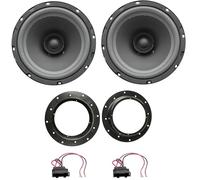 Sound-Way Altavoces Coche Bicono 16,5 cm 120W - Par de Altavoces 2 Vias Compatible con VW Golf V, Touran, Jetta, Transporter - con adaptadores, Plug and Play