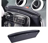 Sound-way Caja de almacenamiento para Smart 453 Fortwo/Forfour 2015-2019, cuero PU, accesorios de consola, espacio de almacenamiento para teléfono portátil, llaves, tarjetas, piezas (Negro)