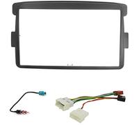 Sound Way Kit de Montaje 2 DIN Marco para Radio con Adaptador, ISO Cable Conector, Adaptador de Antena, Compatible con Nissan, Renault, Dacia Lada