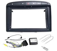 Sound Way Kit de montaje adaptador radio de coche, marco de 9 pulgadas compatible con Peugeot 308 2007-2013 / Peugeot 408 2011-2020