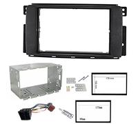 sound-way Kit de Montaje de Radio de Coche, Marco de Radio 2 DIN con Soportes para Smart 451 Car ForTwo 2007-2010