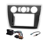 sound-way - Kit de Montaje Marco para Radio Adaptador 2 DIN Compatible con BMW Serie 3 (E90/91/E92/E93) 2004-2012 Clima Manual - KA11-644