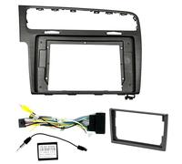 sound-way - Kit de Montaje Marco para Radio Pantalla 10.1" Pulgadas Adaptador para VW Volkswagen Golf 7 2012-2019 Gris - KA22-048