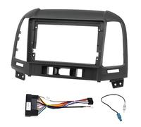 Sound way Kit de montaje para radio de coche, marco de 9 pulgadas, cable ISO, adaptador de antena compatible con Hyundai IX45 Santa fe 2006-2010