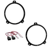 Sound Way Kit Espaciadores y Conectores Adaptadores para Altavoces 16,5 cm (165 mm / 6.5") compatibles con BMW Serie 3 E46, Par de Soportes de Montaje para Altavoces Coche Delanteros y Traseros