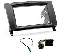 sound-way Kit Montage Autoradio, Marco 1 DIN Radio de Coche con Soportes de Montajes, Adaptador Antena, Cable Adaptador Conector ISO, Compatible con Mercedes Benz, VW Crafter