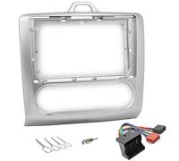 sound-way Kit Montage Autoradio, Marco 2 DIN Radio de Coche, Adaptador Antena, Cable Adaptador Conector ISO, Llaves Desmontaje Compatible con Ford Focus 2005-2011 (Clima Auto)