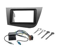 sound-way Kit Montage Autoradio, Marco 2 DIN Radio de Coche, Adaptador Antena, Cable Conector ISO, Llaves Desmontaje Compatible con Seat Leon 2005-2012