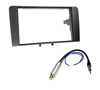Sound-Way Kit Montage Autoradio, Marco 2 DIN Radio de Coche, Adaptador Antena, compatible con AUDI A3 2006-2010