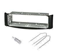 sound-way Kit Montaje Autoradio, Marco 1 DIN / 2 DIN Radio para Coche, Adaptador Compatible conSmart ForTwo 1998-2007 con Marco metallico Negro