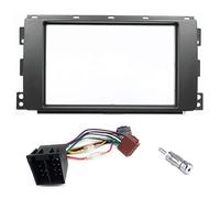 sound-way Kit Montaje Autoradio, Marco 1 DIN Radio de Coche, Adaptador Antena Compatible con Smart Car ForTwo 2007-2010