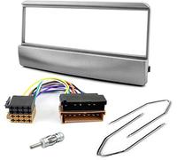 Sound-way Kit Montaje Autoradio, Marco 1 DIN Radio para Coche, Cable Adaptador Conector ISO, Adaptador Antena, Llaves de Montaje Compatible con Ford Focus/Fiesta/Mondeo/Escort/Transit