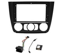 sound-way Kit Montaje Autoradio, Marco 9 Pulgadas Radio para Coche, Adaptador Compatible con BMW 1 Series 2007-2011 Aire Acondicionado Manual