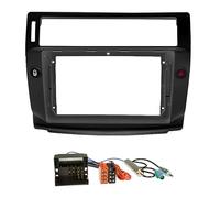 sound-way Kit Montaje Autoradio, Marco 9 Pulgadas Radio para Coche, Adaptador Compatible con Citroen C4 2004-2010