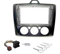 sound-way - Kit Montaje Autoradio, Marco 9 Pulgadas Radio para Coche, Adaptador Compatible con Ford Focus 2005-2011 Manual Clima