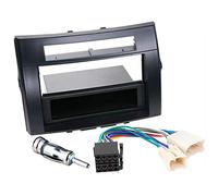 Sound Way Kit Montaje Marco 1 DIN / 2 DIN Radio para Coche, Cable Conector ISO, Adaptador Antena, Compatible con Toyota Corolla Verso 2003-2006