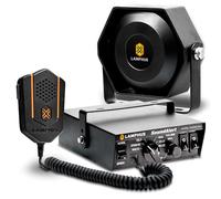 SoundAlert - Kit de Sistema PA de Sirena de policía de 12 V 100 W [Altavoz Delgado de 118-124 dB [2 interruptores auxiliares de 16 A] [bocina de Aire Manos Libres] [micrófono PTT] [retransmisión de