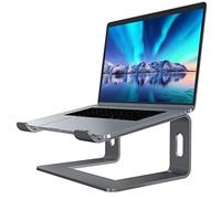 SOUNDANCE Laptop-Ständer, Aluminium-Computer-Erhöhung, ergonomischer Laptop-Ständer für den Schreibtisch, Metall-Halterung, kompatibel mit 10 bis 15,6 Zoll Notebook-Computern, Grau