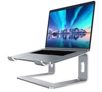 SOUNDANCE Laptop-Ständer, Aluminium-Computer-Erhöhung, ergonomischer Laptop-Ständer für den Schreibtisch, Metall-Halterung, kompatibel mit 10 bis 15,6 Zoll Notebook-Computern, Silber