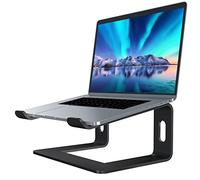 SOUNDANCE Laptop-Ständer, Aluminium-Computer-Erhöhung, ergonomischer Laptop-Ständer für den Schreibtisch, Metall-Halterung, kompatibel mit 10 bis 15,6 Zoll Notebook-Computern, Schwarz