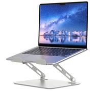 SOUNDANCE Soporte Ajustable para Ordenador portátil, diseño ergonómico, Soporte de Metal para Ordenador portátil, Compatible con PC de 10,6 Pulgadas, Gris Plateado