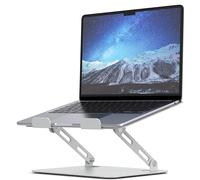 SOUNDANCE Soporte para computadora portátil con Base Pesada Estable, Altura Ajustable multiángulo, Soporte Elevador de Metal ergonómico, Compatible con PC de 10 a 15.6 Pulgadas (Plateado)