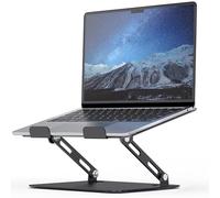 SOUNDANCE Soporte para computadora portátil con Base Pesada Estable, Altura Ajustable multiángulo, Soporte Elevador de Metal ergonómico, Compatible con PC de 10 a 15.6 Pulgadas (Negro)