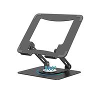 SOUNDANCE Soporte para portátil con Base giratoria de 360°, Elevador ergonómico para computadora para Escritorio, Altura Ajustable multiángulo, computadora portátil de 10 a 15.6 Pulgadas, Negro