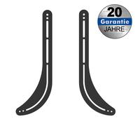 Soundbar bracket for mounting the soundbar under or above the screen,