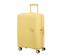 American Tourister Soundbox Maleta Trolley Grande, 67 cm | Amarillo Pastel, maleta rígida ampliable, 67H x 46.5W x 1D cm, 71.5/81 L, 3.4 kg, con candado TSA
