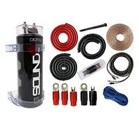 SoundBox - Kit de Amplificador de Calibre 0 para instalación de cableado y Condensador Digital 5 Farad, 5000 W