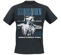 Soundgarden Camiseta de Jesus Christ Pose Negro XXL, Negro, XXL