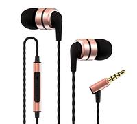 SoundMAGIC Auriculares In-Ear con micrófono, E80C Auriculares, Estéreo Auriculares con Cable para teléfonos Inteligentes, Conector Universal de 3,5 mm, cancelación de Ruido,Graves potentes,Dorado
