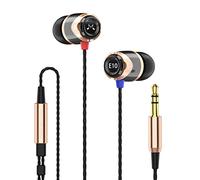 SoundMAGIC E10 - Auriculares intrauditivos con Cable, Sonido, conexión de 3.5mm, diseño Anti-enredos, compatibles con móviles/PC/Tablets, Color Dorado