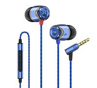 SoundMAGIC E10C - Auriculares intrauditivos con Cable y micrófono Incorporado, Sonido, conexión de 3.5mm, diseño Anti-enredos, compatibles con móviles/PC/Tablets, Color Azul