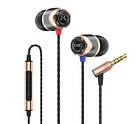 SoundMAGIC E10C - Auriculares intrauditivos con Cable y micrófono Incorporado, Sonido, conexión de 3.5mm, diseño Anti-enredos, compatibles con móviles/PC/Tablets, Color Dorado