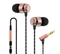 SoundMAGIC E50 - Auriculares intrauditivos con Cable, Graves potentes, Sonido de Alta definición, conexión de 3.5mm, diseño Anti-enredos, compatibles con móviles/PC/Tablets, Color Dorado
